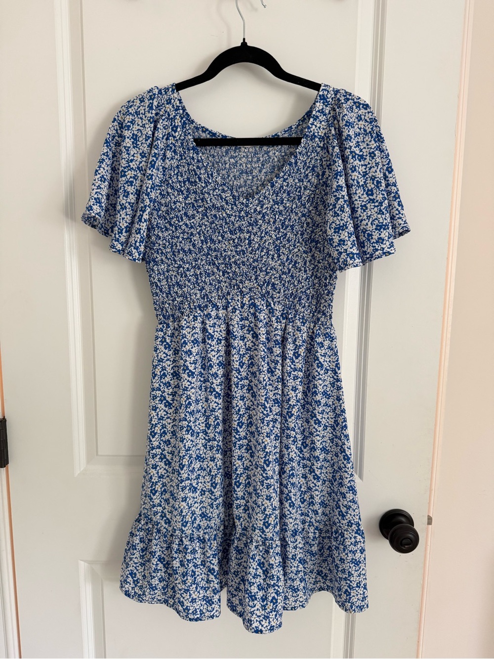 Pinkblush Blue Floral Maternity Dress - Picture 2 of 6